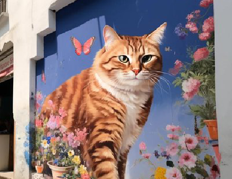 师宗自己绘制有个性的手绘墙