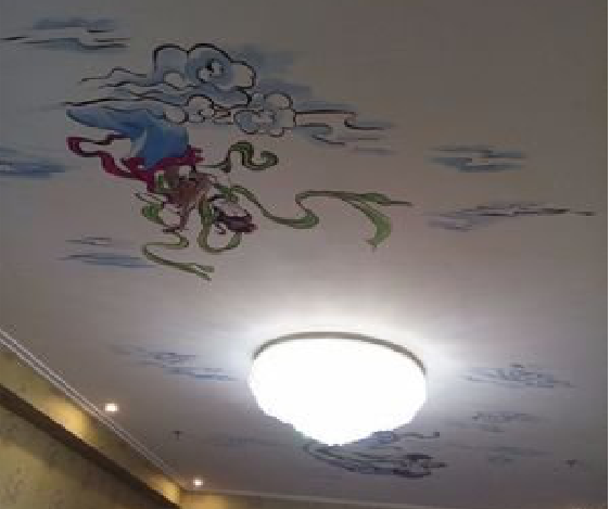 师宗如何快速绘制天花板上的手绘墙？