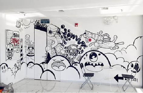 师宗手绘墙并非传统涂鸦。