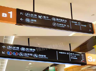 师宗如何通过商场标识牌引导客流分布？